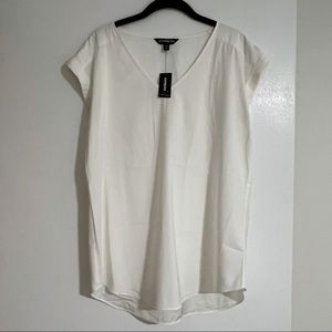 Ivory Express V Neck Top NWT